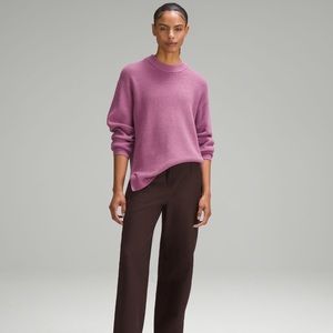 New Lululemon Merino Wool Blend Crewneck Ribbed Sweater Sz 8 Velvet Dust